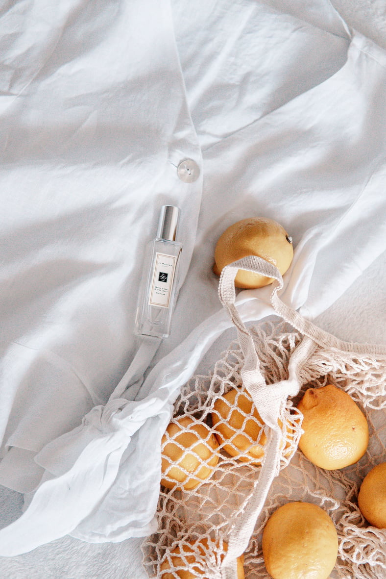 White and Brown Bra on White Textile